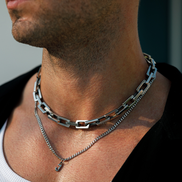 10MM Chunky Choker Chain - Mens Silver Chains UK | Twistedpendant