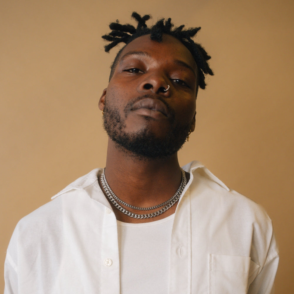 silver cuban chains 5mm & 8mm stacked together - By Twistedpendant