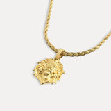 Men's Gold Lion Head Necklace - Men's Gold Necklaces | Twistedpendant
