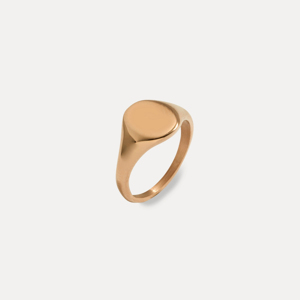 Smooth Signet Ring - Rose Gold