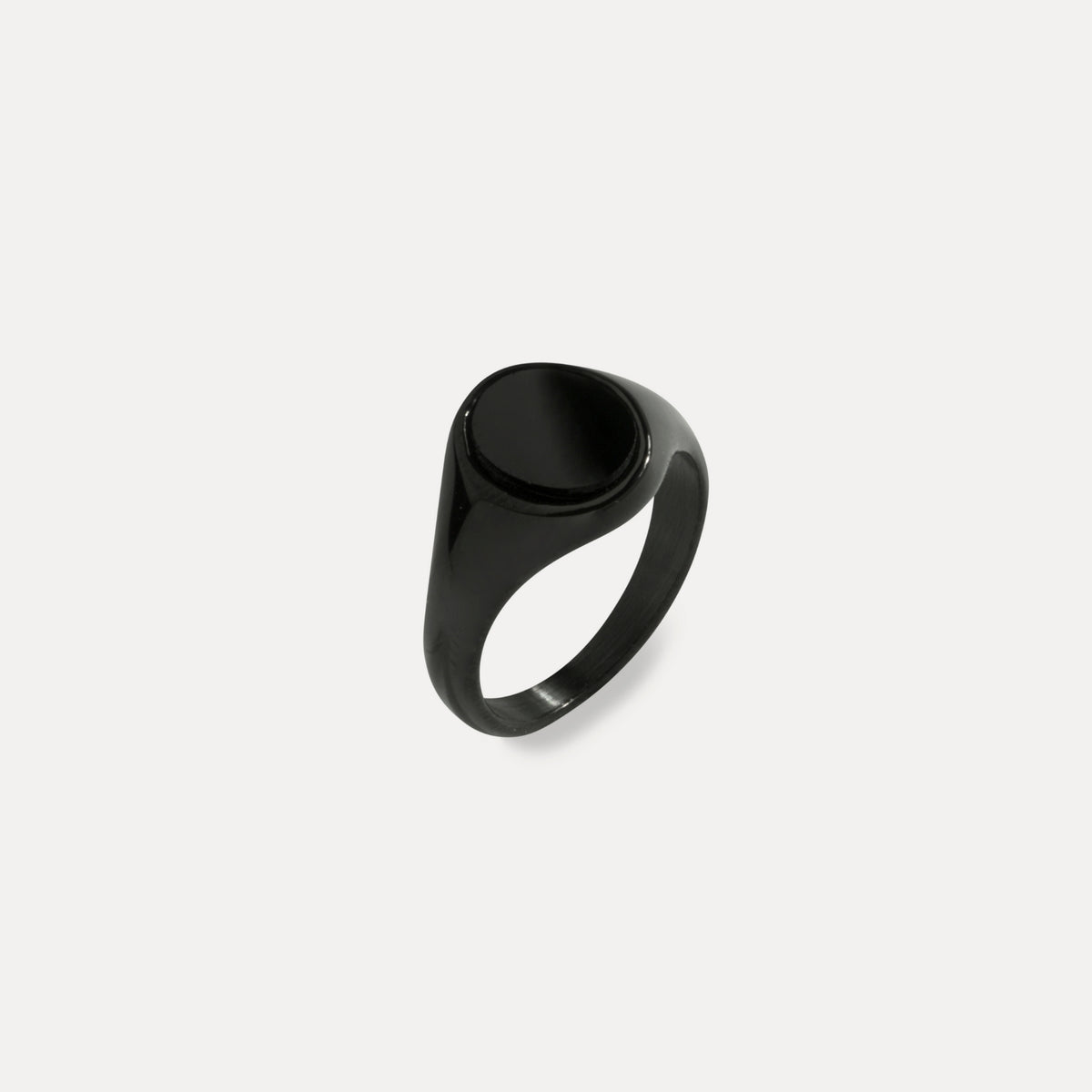 Black Onyx Signet Ring - Black