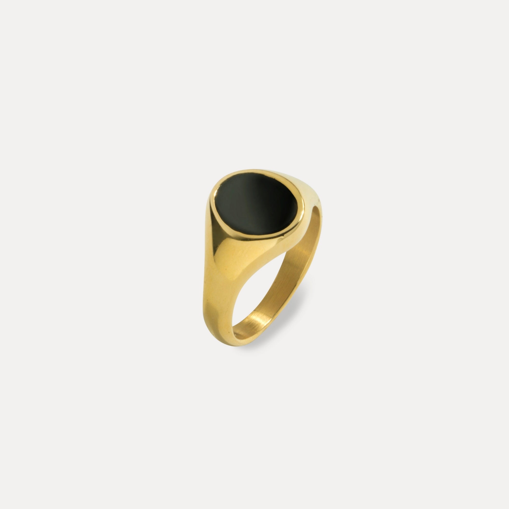 Gold Onyx Signet Ring - Mens Rings | By Twistedpendant