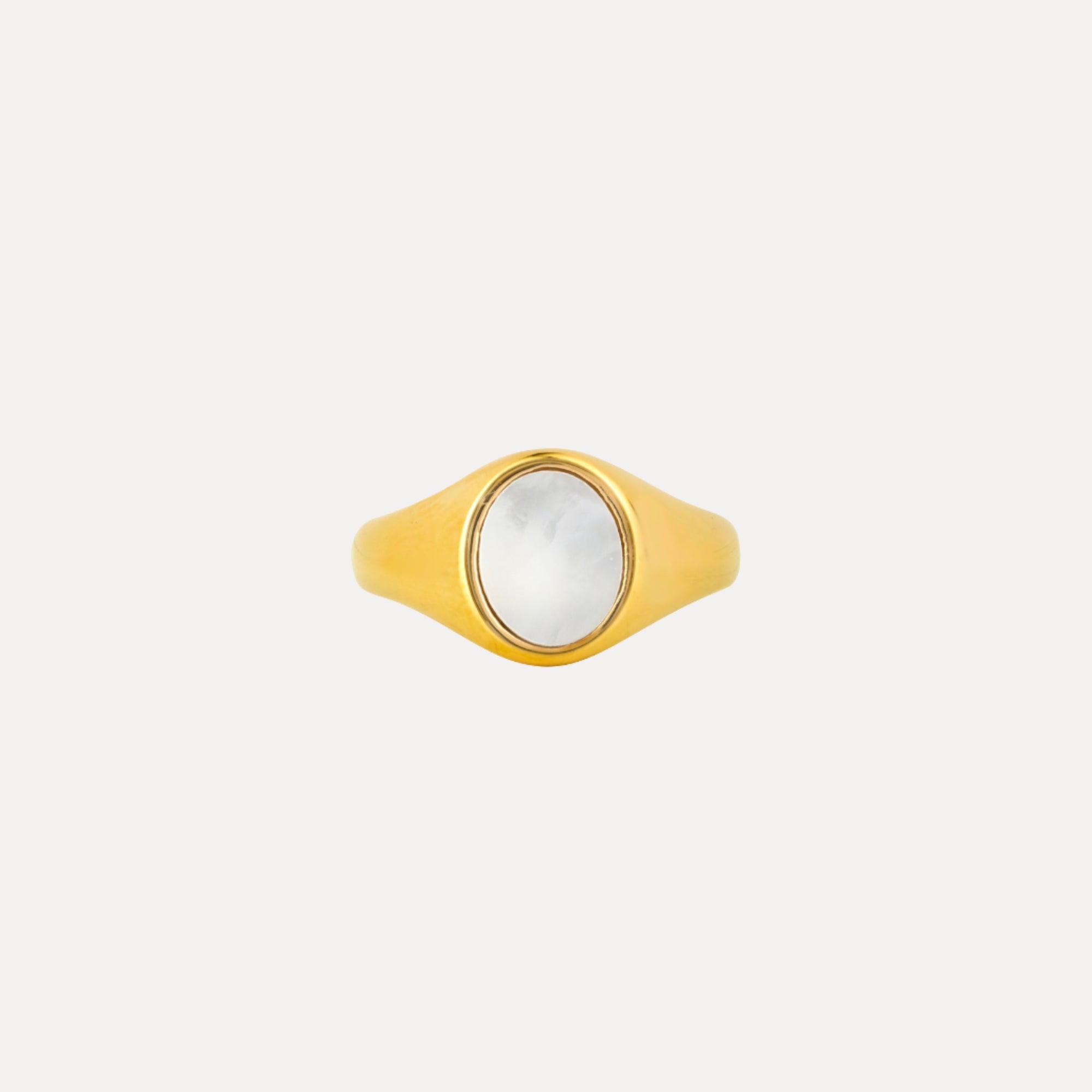 Pearl Signet Ring - Silver