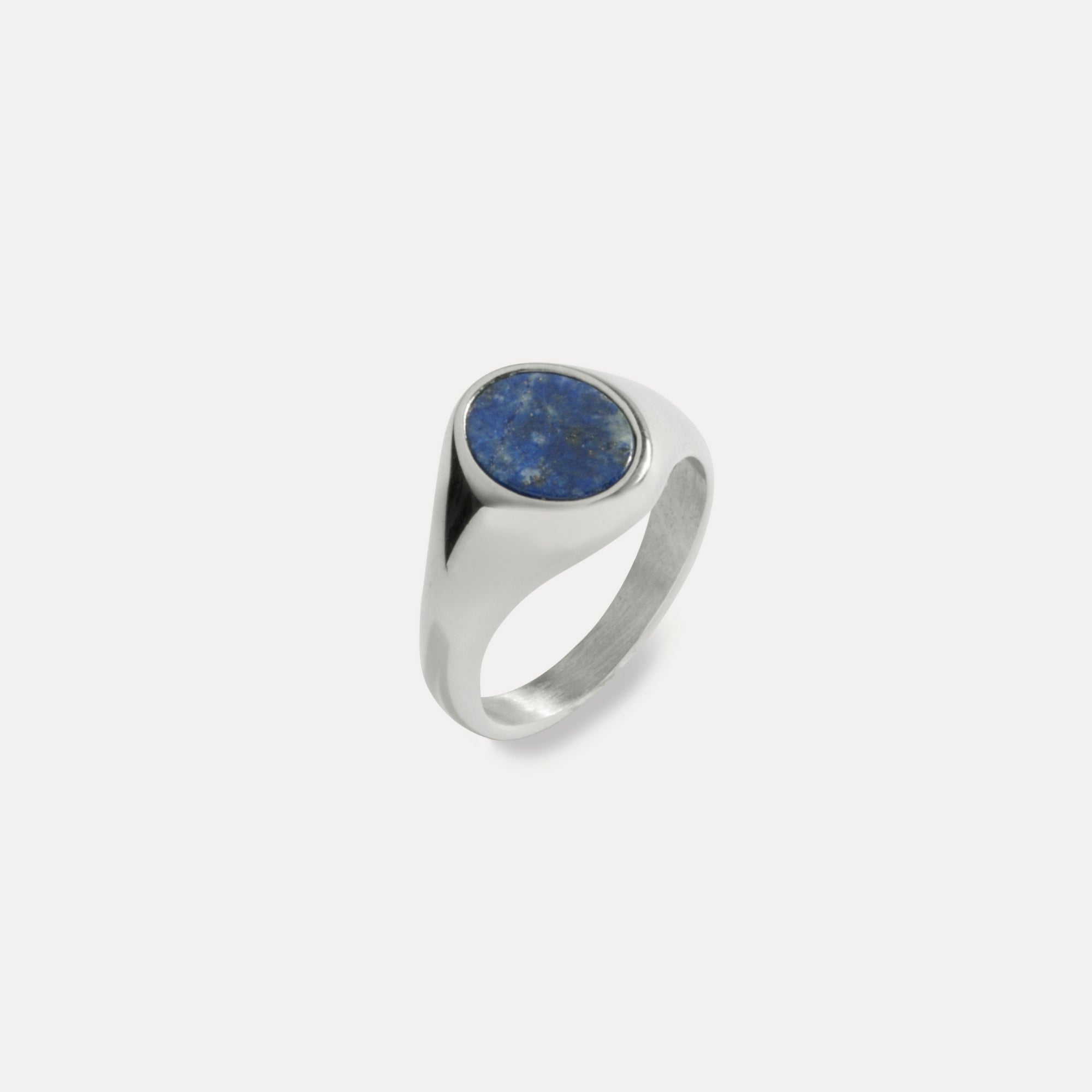Silver Lapis Lazuli Signet Ring For Men - Top-Quality Choice | By Twistedpendant