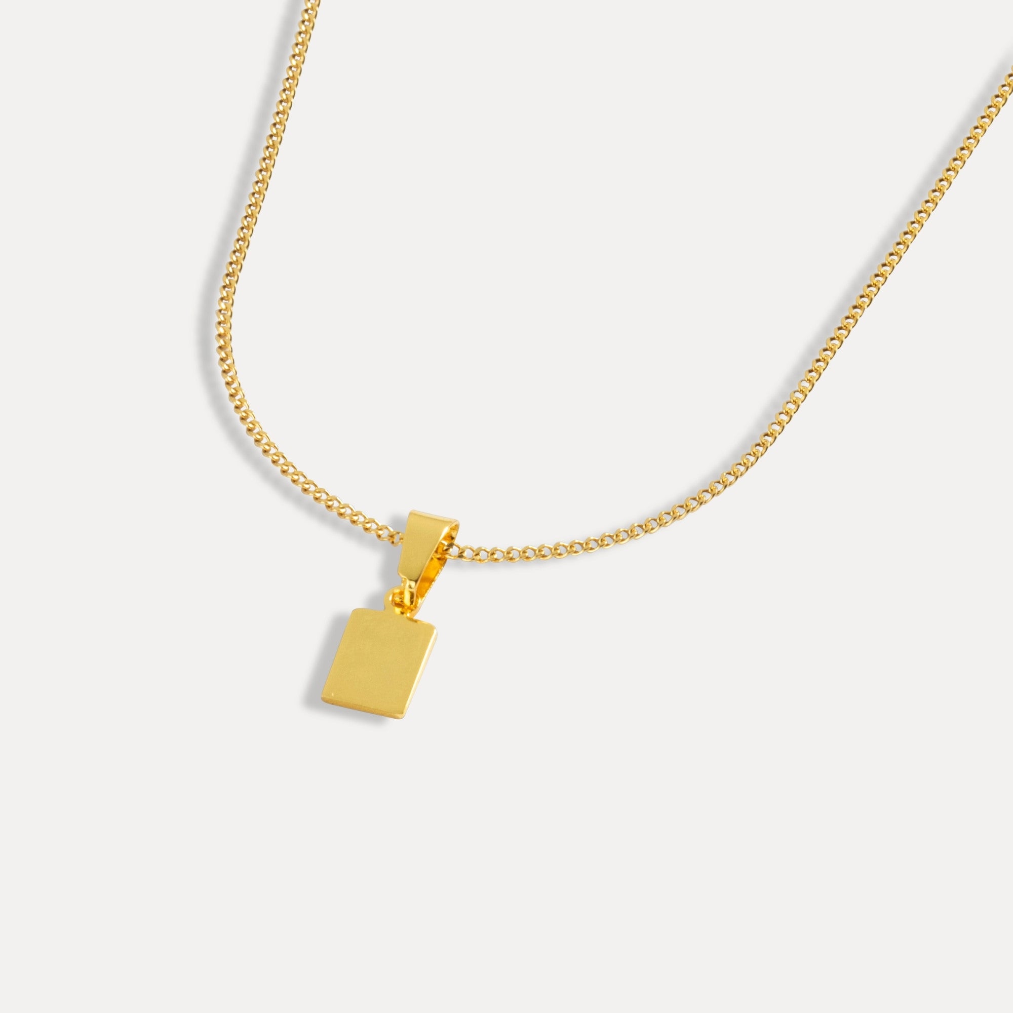 Gold 925 Minimal Pendant Necklace - Mens Necklace - By Twistedpendant