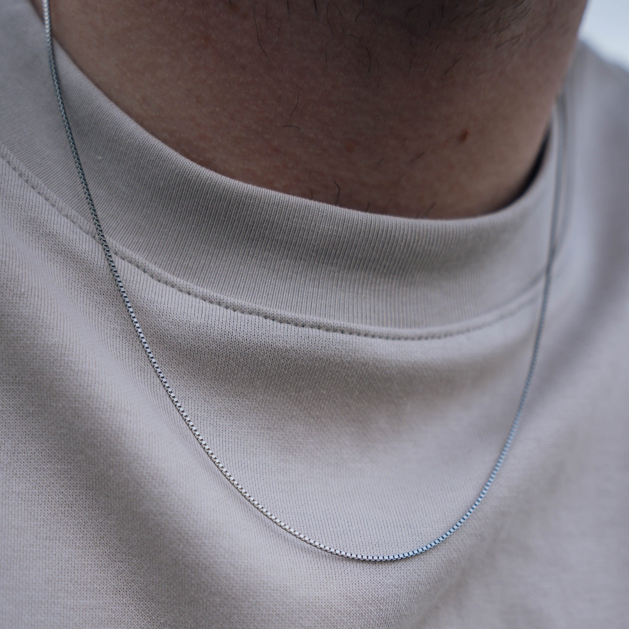 Thin 1mm Silver Box Chain - Mens Chain By Twistedpendant