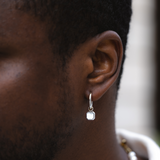 Mens Pearl Earring - Mens Gold Dangle Earrings By Twistedpendant