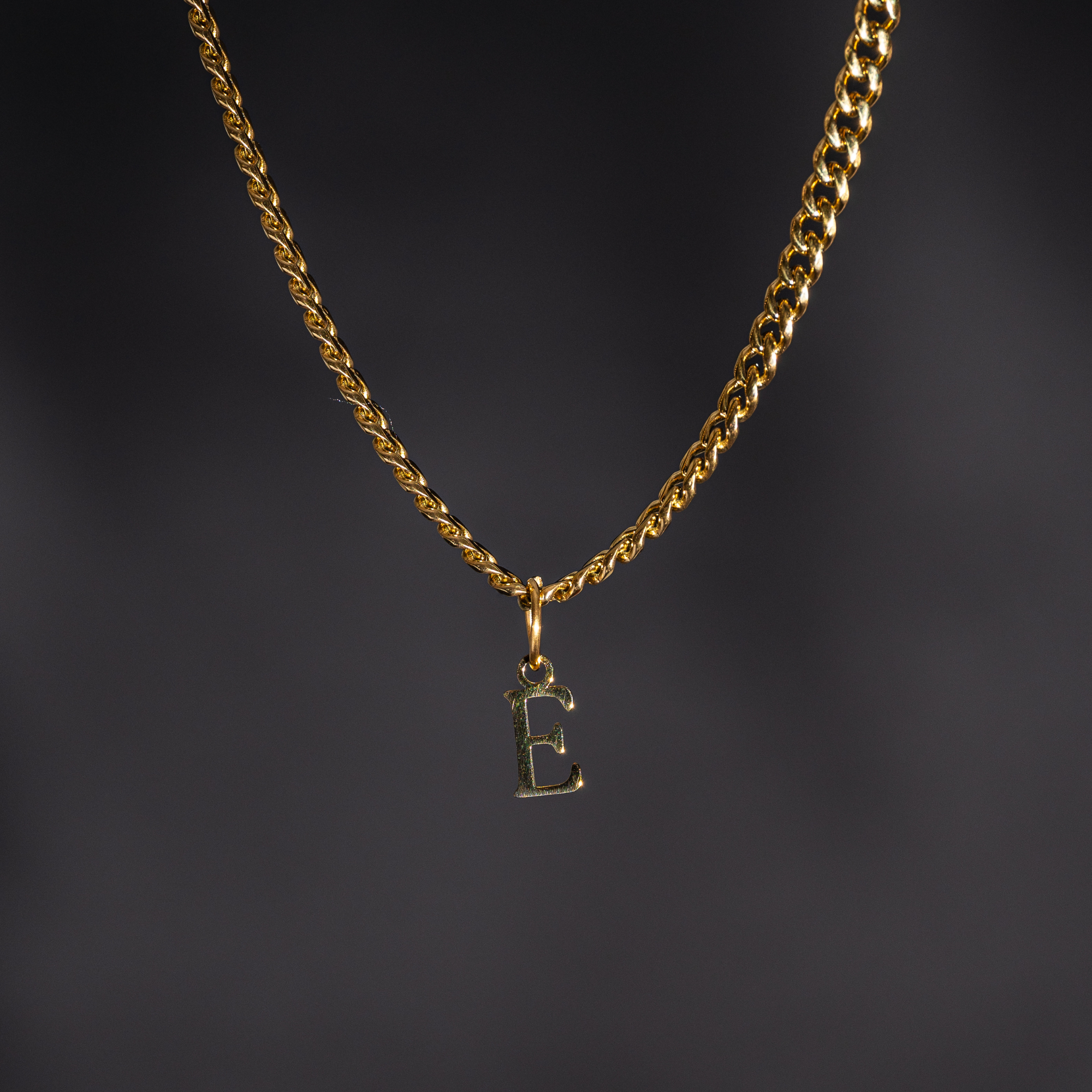 Initial Necklace For Men - Gold Initial With Chain - By Twistedpendant