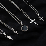 Vintage Silver Spiral Onyx Necklace - Men's Necklace | Twistedpendant