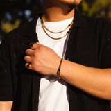 Men's Cuban Bracelet - Gold Onyx Bracelet For Men | Twistedpendant