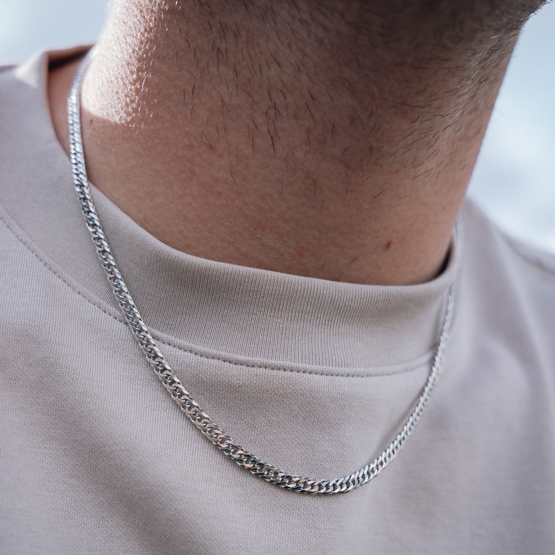 925 Sterling Silver Chain - Flat Cuban Necklace For Men By Twistedpendant