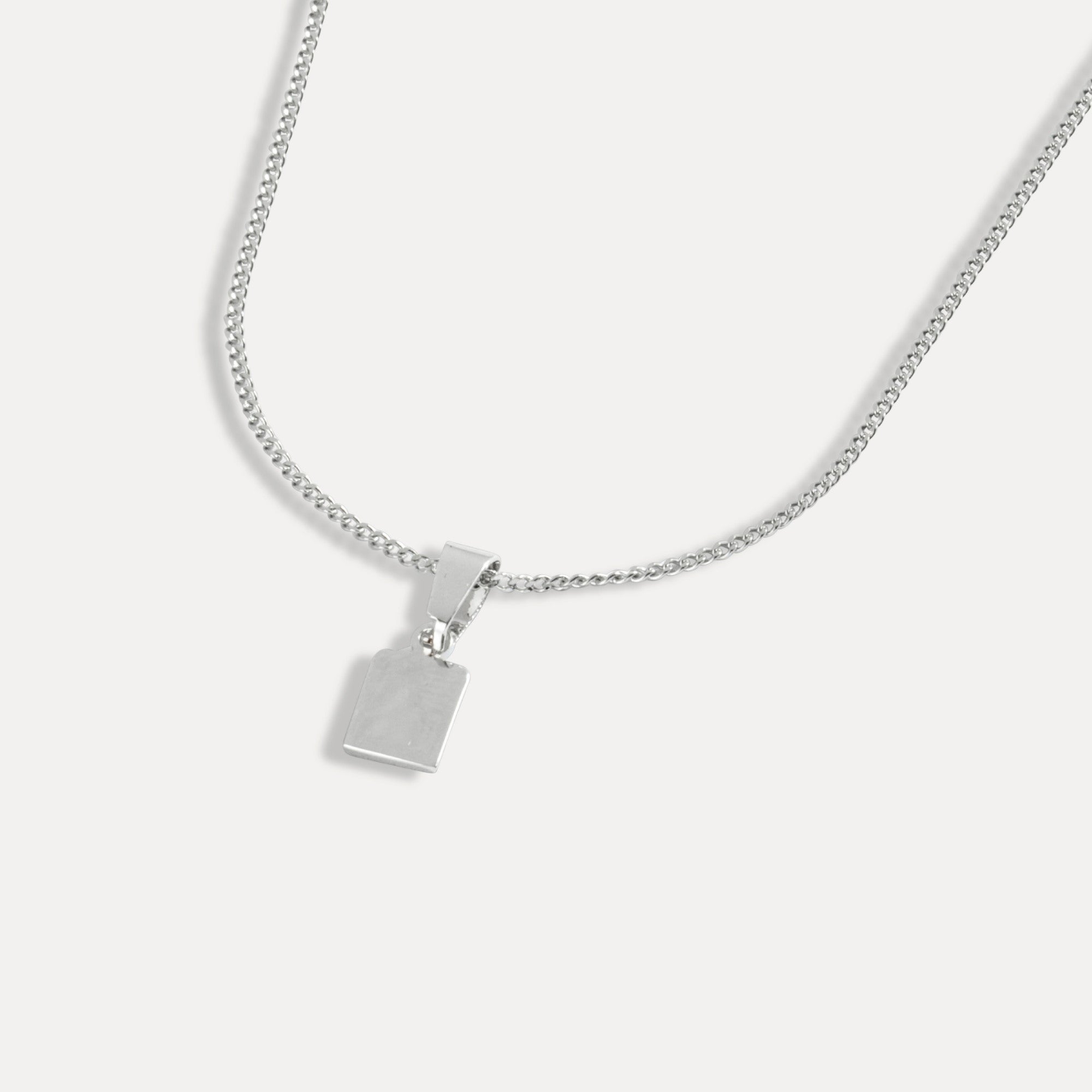 925 Sterling Silver Minimal Pendant Necklace For Men - By Twistedpendant