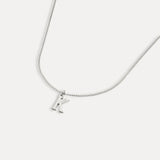 Silver Initial Necklace For Men - Mens Initial Pendant By Twistedpendant