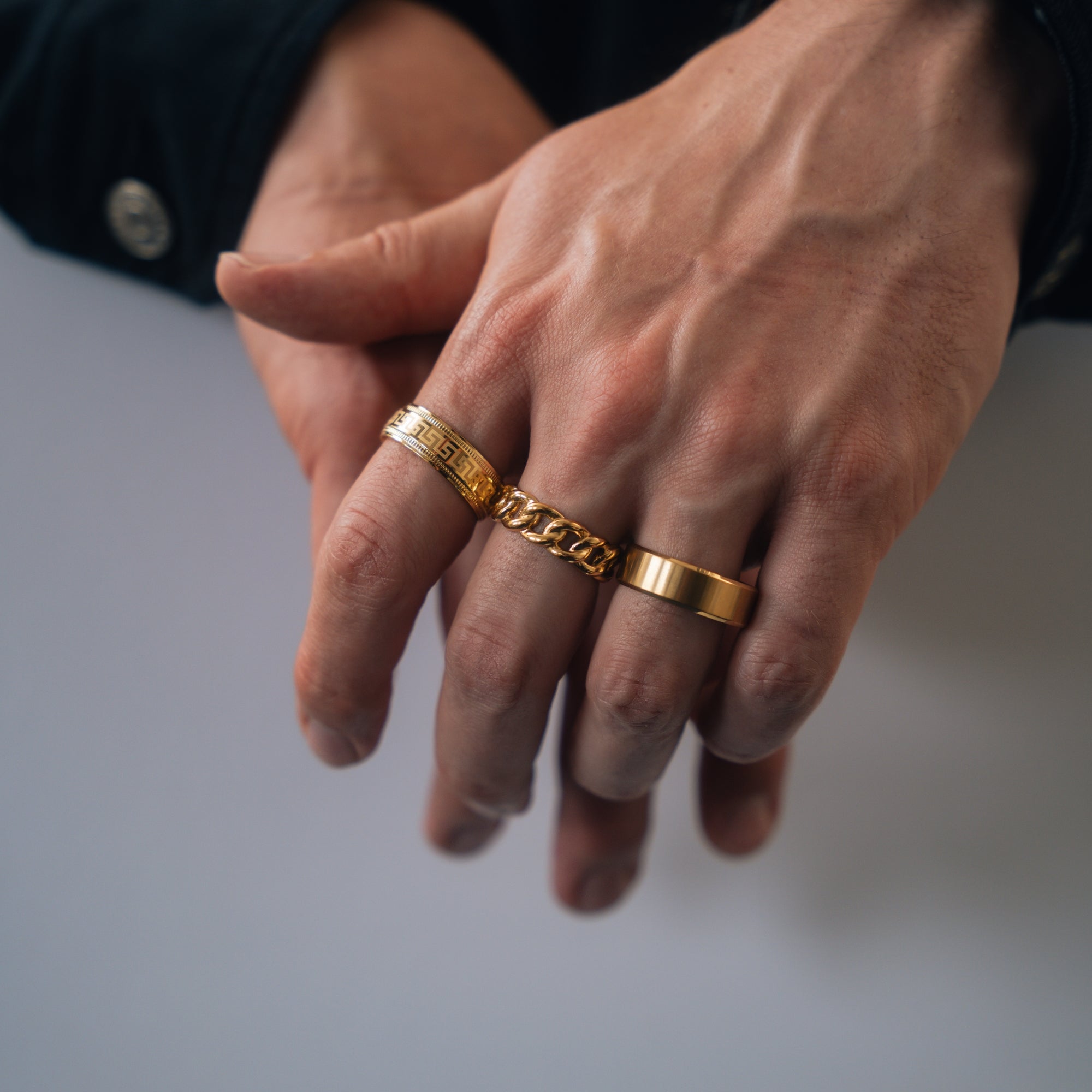 Twisted Cuban Band Ring - Gold