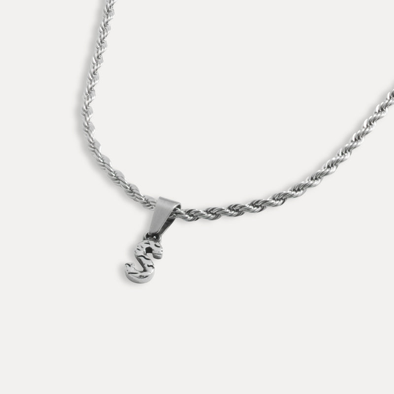 Mens Vintage Initial Necklace - Personalised Jewellery By Twistedpendant