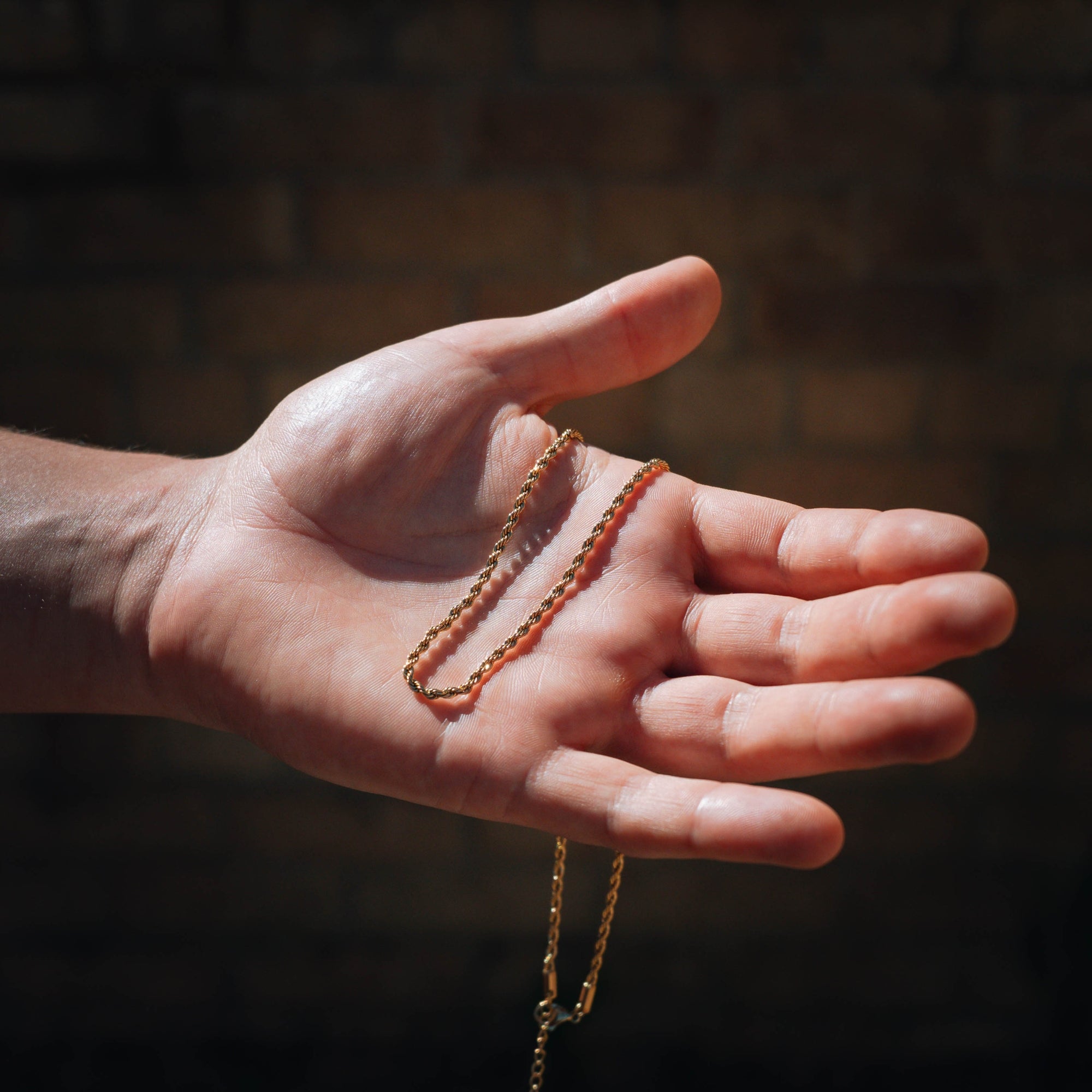 Gold Rope Chain Necklace - Mens Necklace Chain | By Twistedpendant