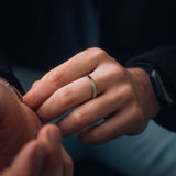 Silver Minimal Band Ring - Minimalist Styled Rings For Men | By Twistedpendant