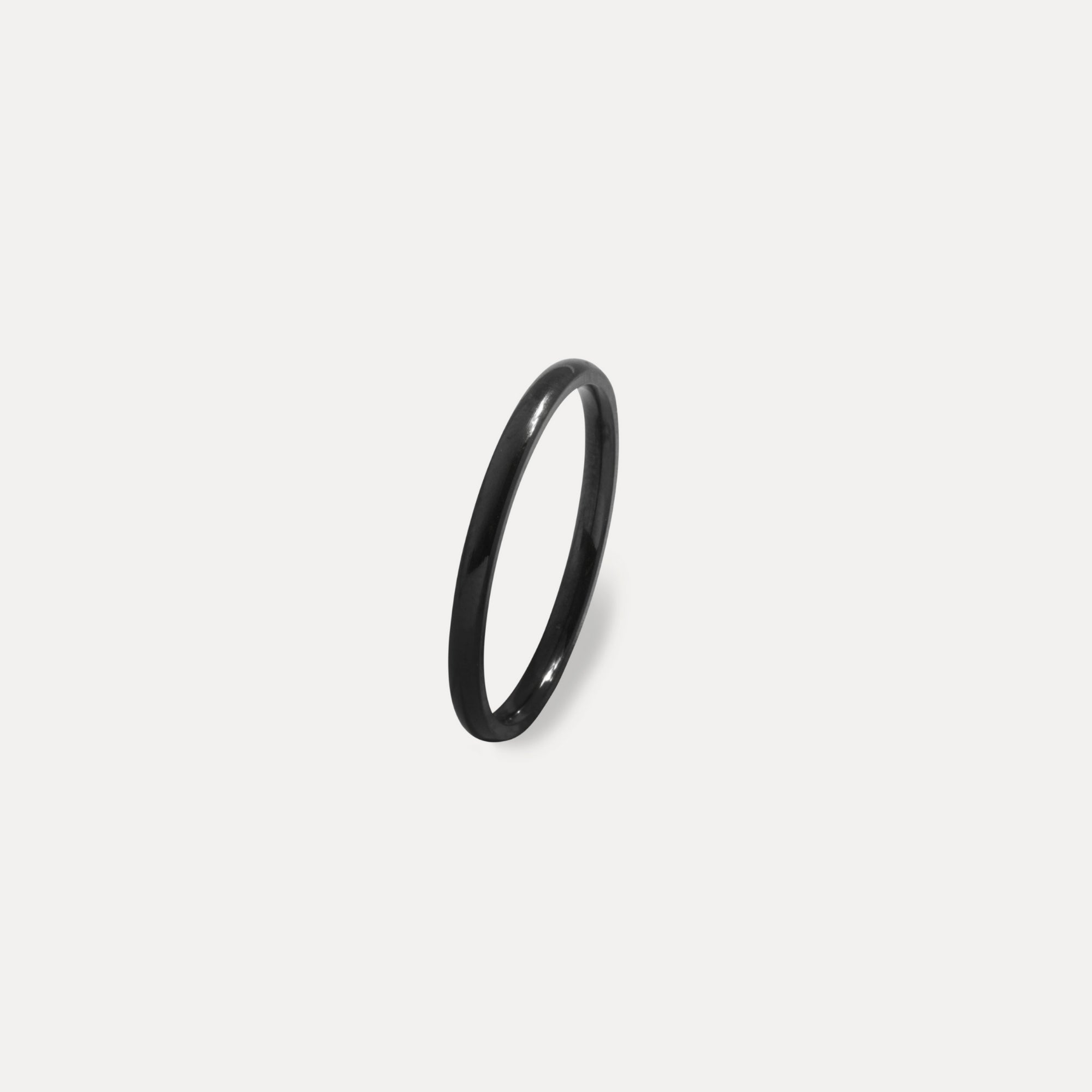 Black Band Ring – Ultra Thin Ring for Men - By Twistedpendant