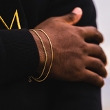 18K Gold Thin Rope Bracelet - Mens Rope Bracelets | By Twistedpendant