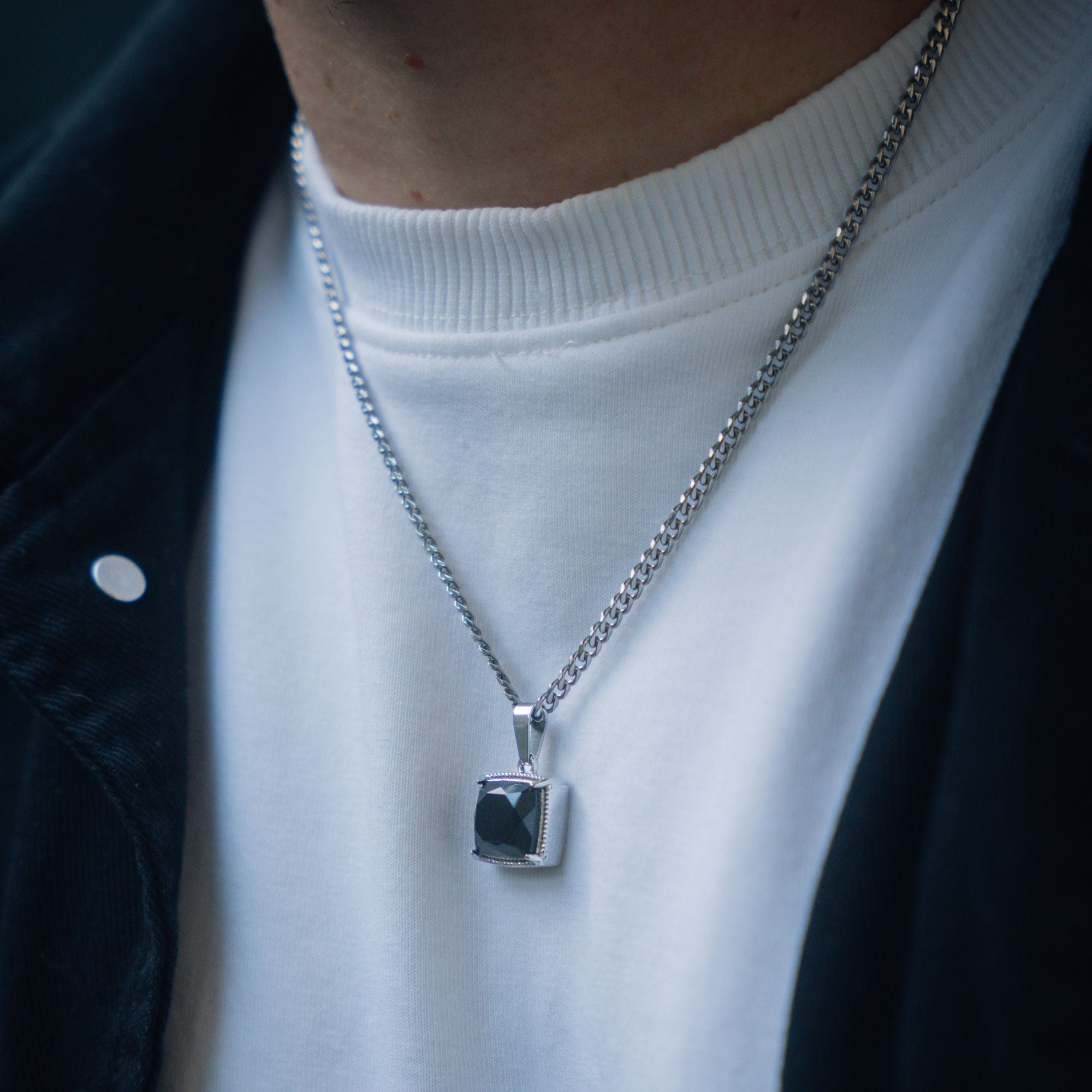 Chunky Onyx - Silver