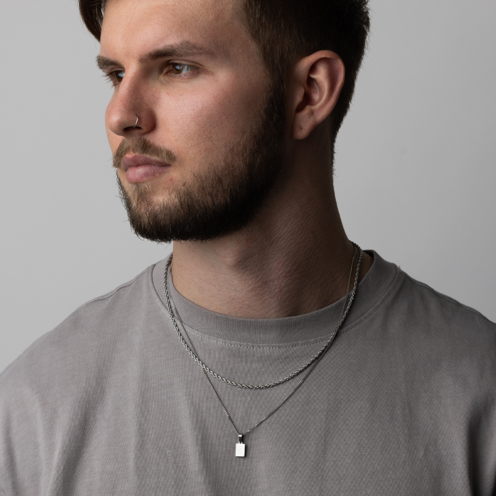 Make Your Own Set - Mini Bar & Rope Chain -Perfect Jewellery Gifts For Men - By Twistedpendant