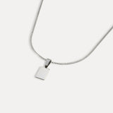 Minimalist Mini Bar Pendant Necklace - Men's Silver Necklace | Twistedpendant