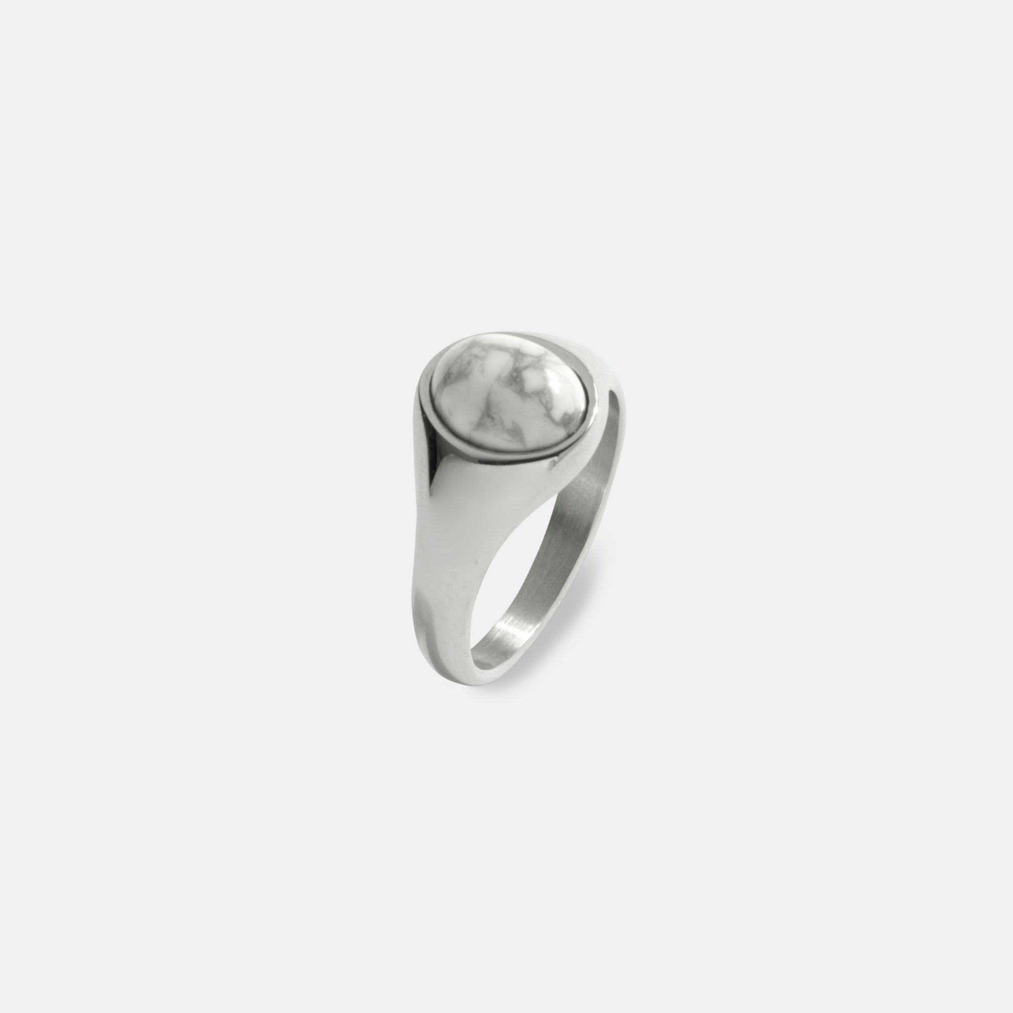 Silver Signet Ring - Natural Gemstone Ring For Men - By Twistedpendant