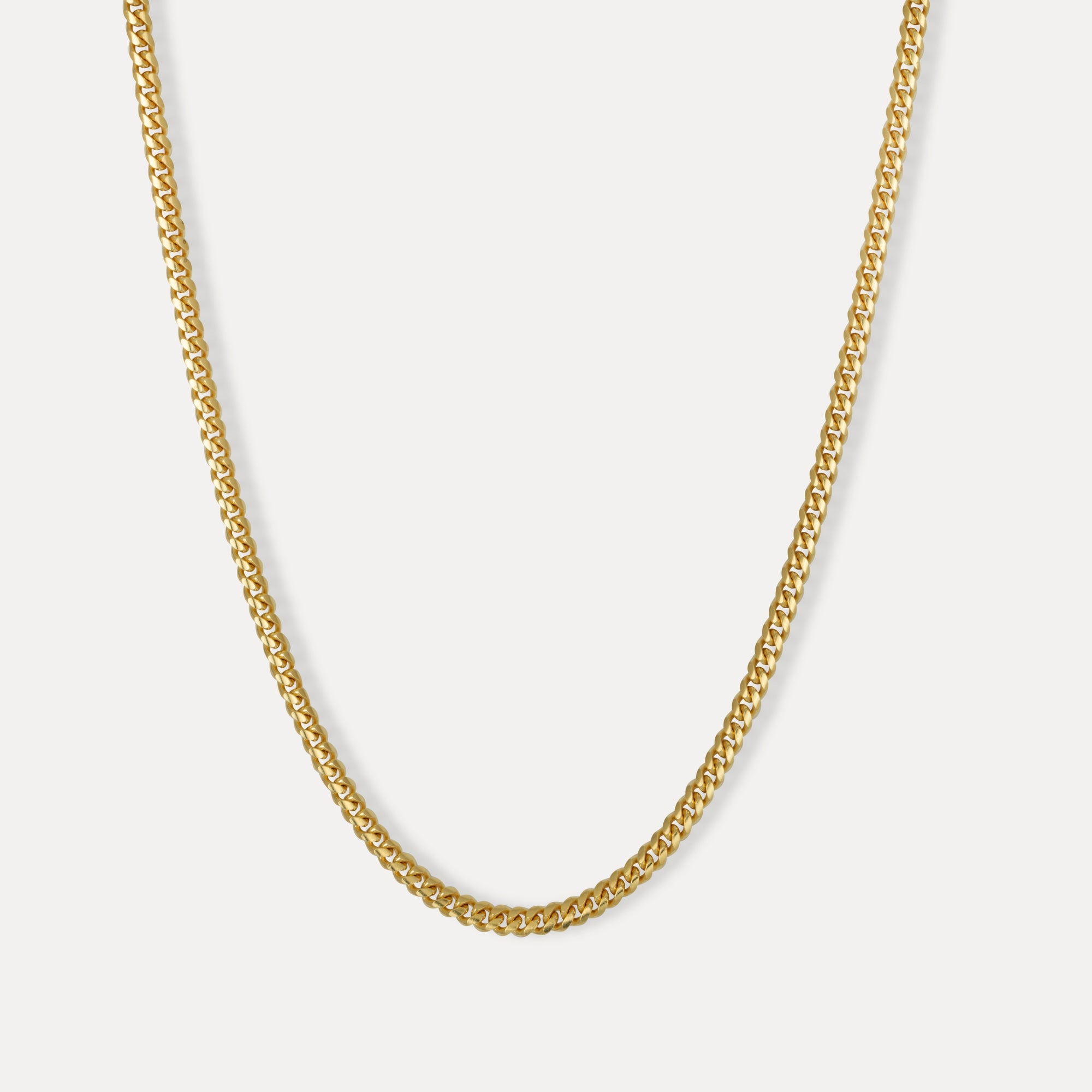 4mm Gold Miami Cuban Chain - Premium Italian Sterling Silver by Twistedpendant