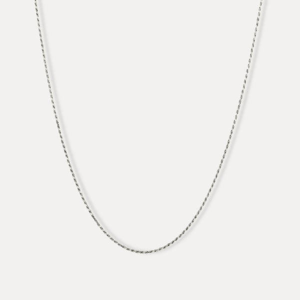1.5mm Thin Silver Rope Chain - Mens Silver Chain | By Twistedpendant