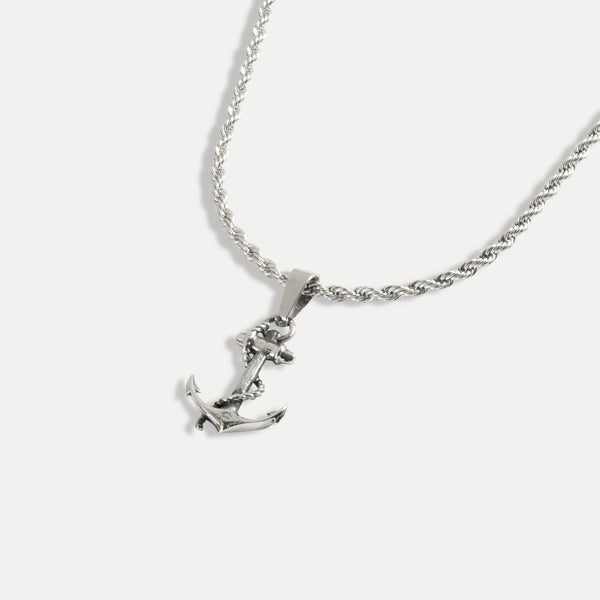 Anchor Necklace - Silver Anchor Pendant For Men - By Twistedpendant