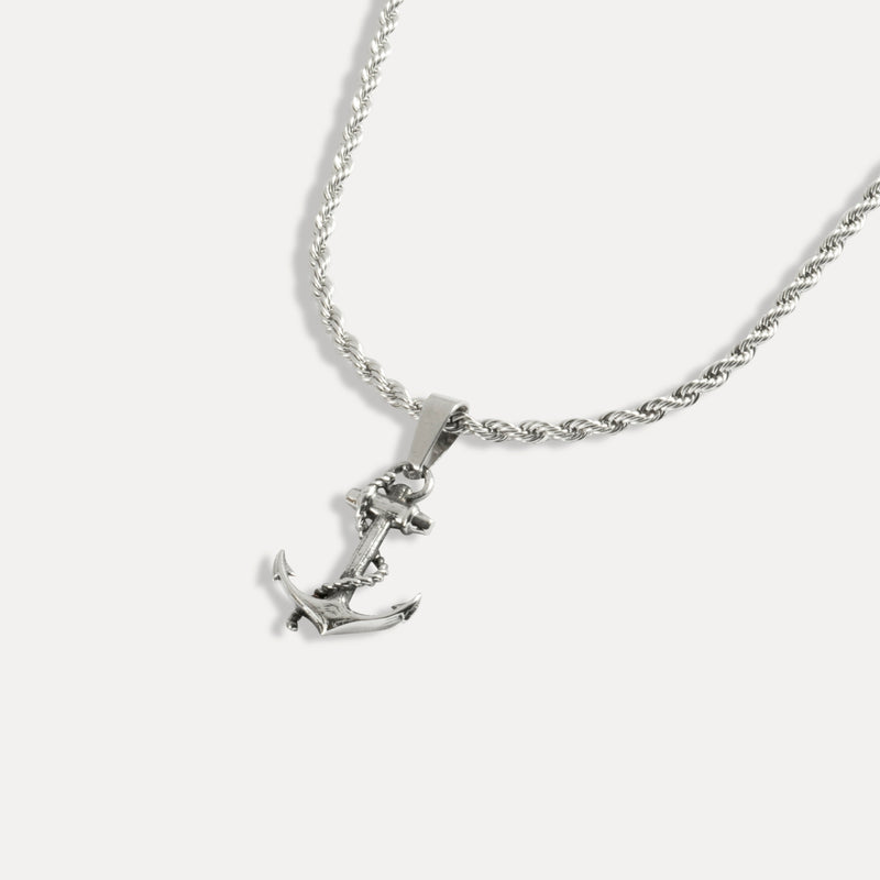 Anchor Necklace - Silver Anchor Pendant For Men - By Twistedpendant