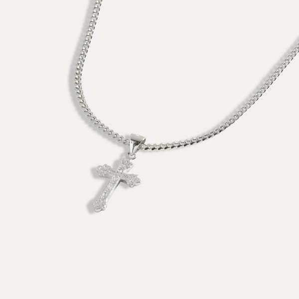 Silver Vintage Cross Pendant Necklace - Cross Necklace Men By Twistedpendant