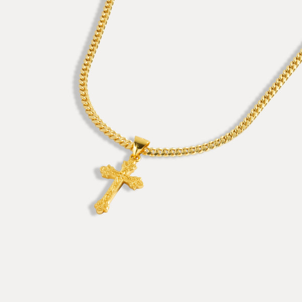 Mini Vintage Cross Pendant Necklace - Cross Necklace Men By Twistedpendant