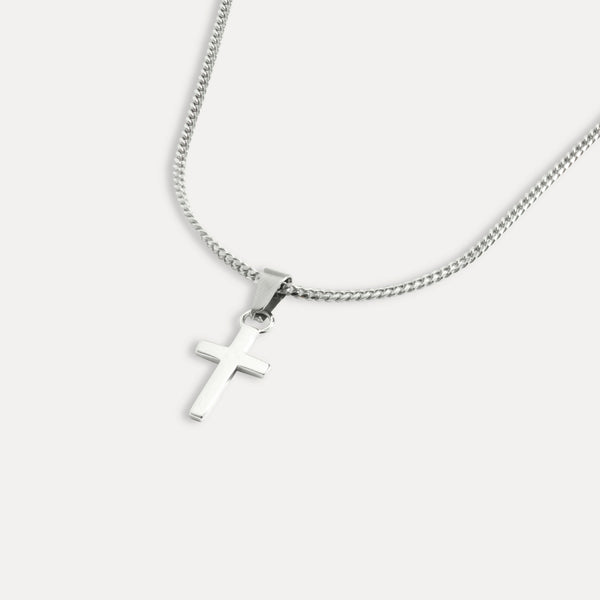 Mens Sterling Silver Cross Pendant - Mens Silver Necklace | Twistedpendant