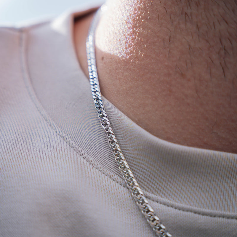 925 Sterling Silver Chain - Flat Cuban Necklace For Men By Twistedpendant