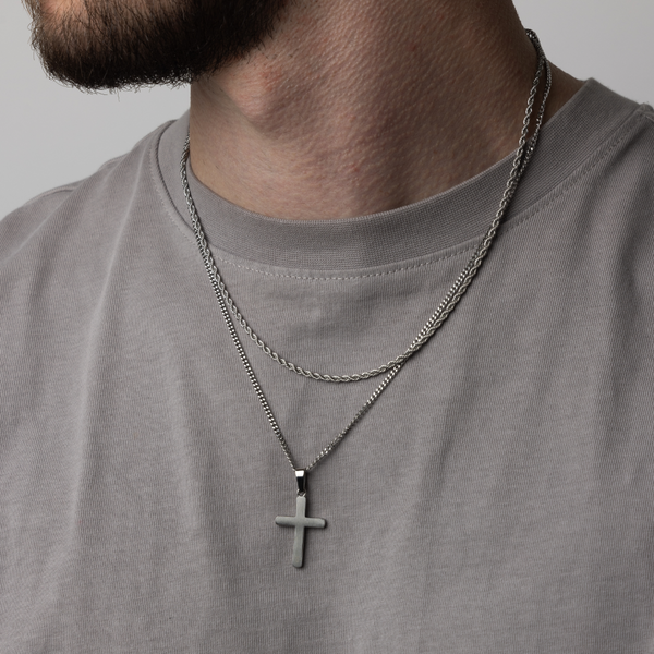 Make Your Own Set - Cross & Rope Chain - Perfect Jewellery Gifts For Men - By Twistedpendant