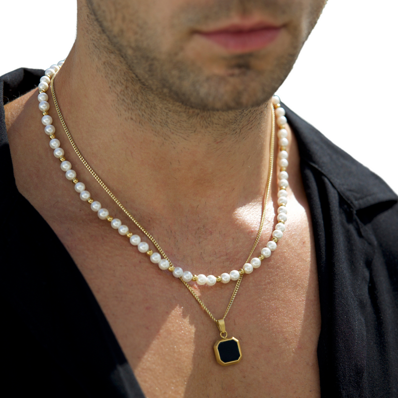 Onyx Pendant Set - Mens Jewellery Gifts For Men - By Twistedpendant