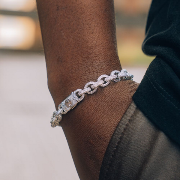 Chunky Diamond Cable Bracelet For Men - Mens Bracelet By Twistedpendant