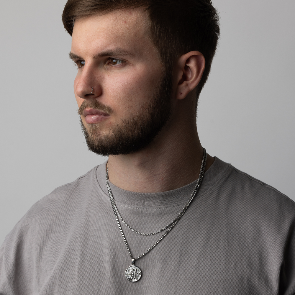 Make Your Own Set - St Christ & Snake Chain -Perfect Jewellery Gifts For Men - By Twistedpendant