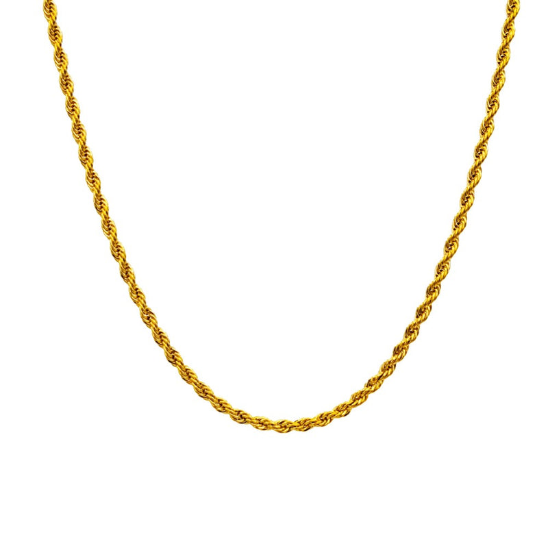 Gold Rope Chain Necklace - Mens Necklace Chain | By Twistedpendant