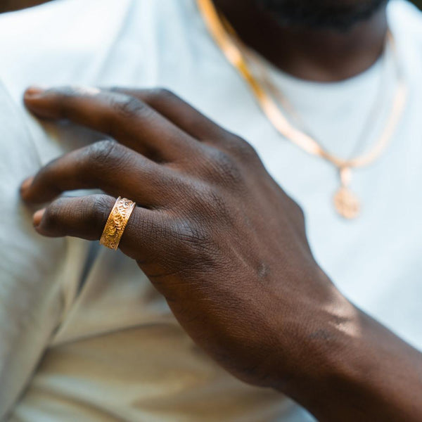 Verve Ring - Gold | Gold Band Ring For Men - By Twistedpendant