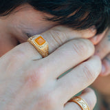 Ignis Orange Ring - Gold