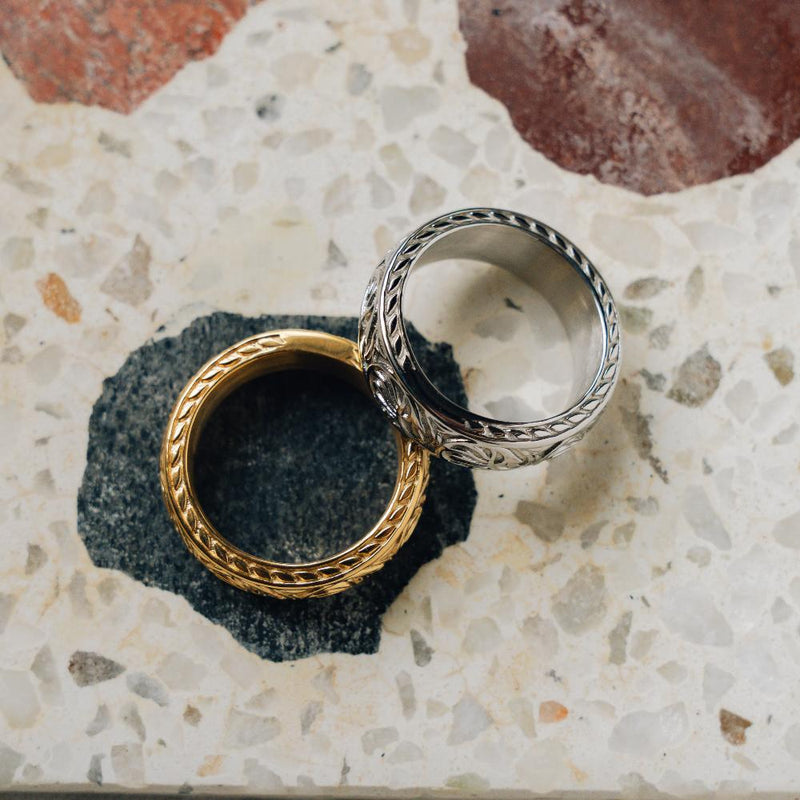 Vortex Ring - Gold | Gold Pattern Ring For Men - By Twistedpendant