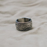 Intra Ring - Silver | Mens Chunky Silver Band Ring - By Twistedpendant