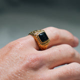 Ignis Black Ring - Gold