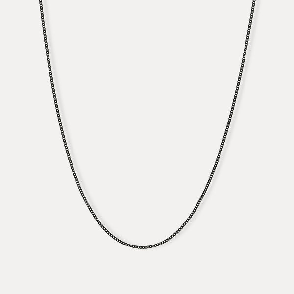 Black Thin Cuban Chain (1.5MM)