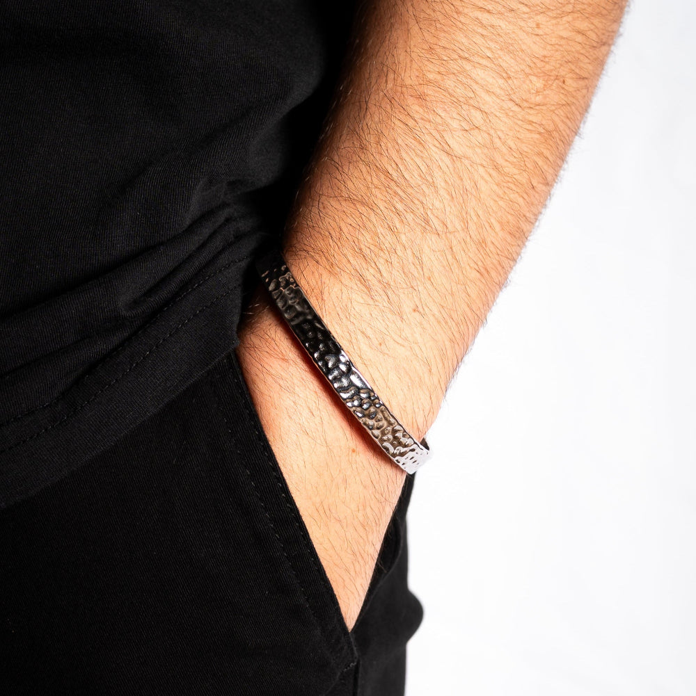 Hammered Cuff - Silver
