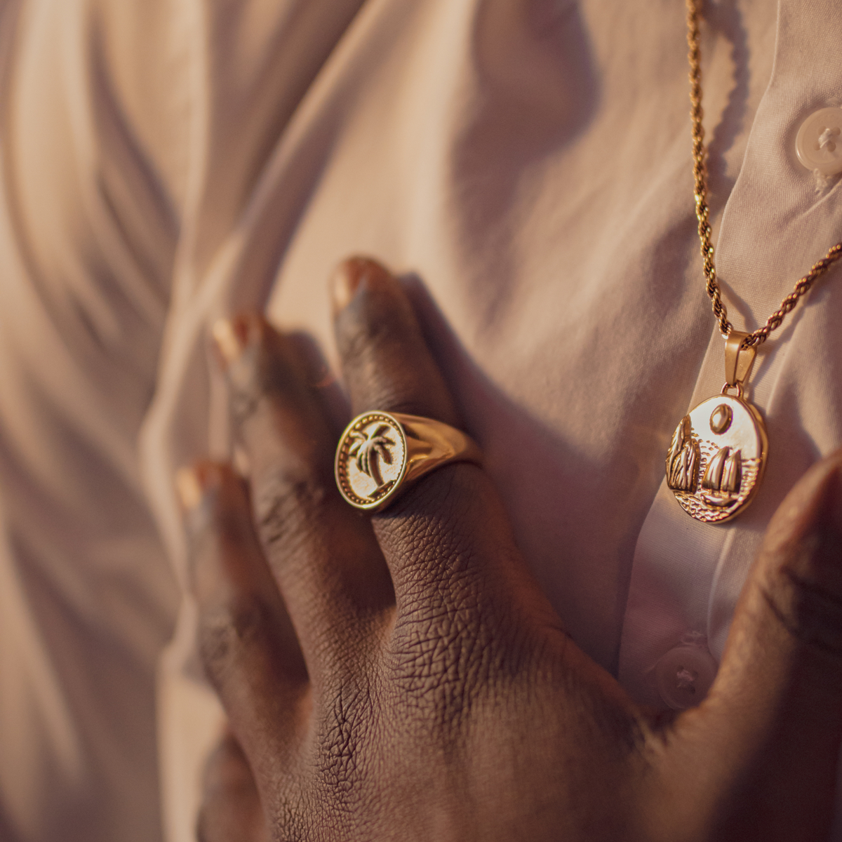 Palm Tree Ring - Gold