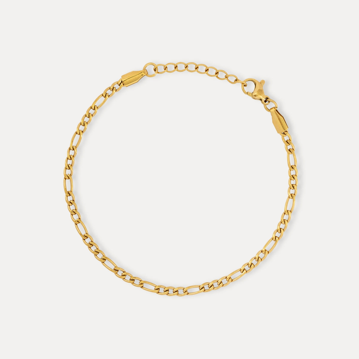 Gold Figaro Bracelet (3MM)