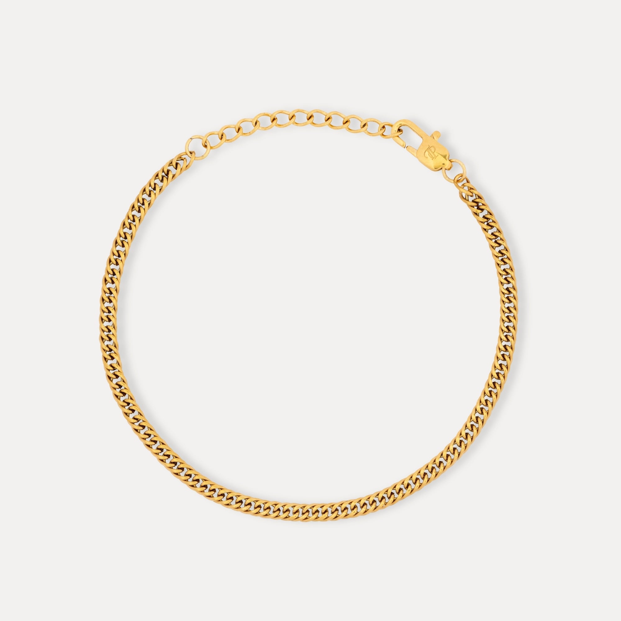 Gold Flat Cuban Bracelet (3MM)